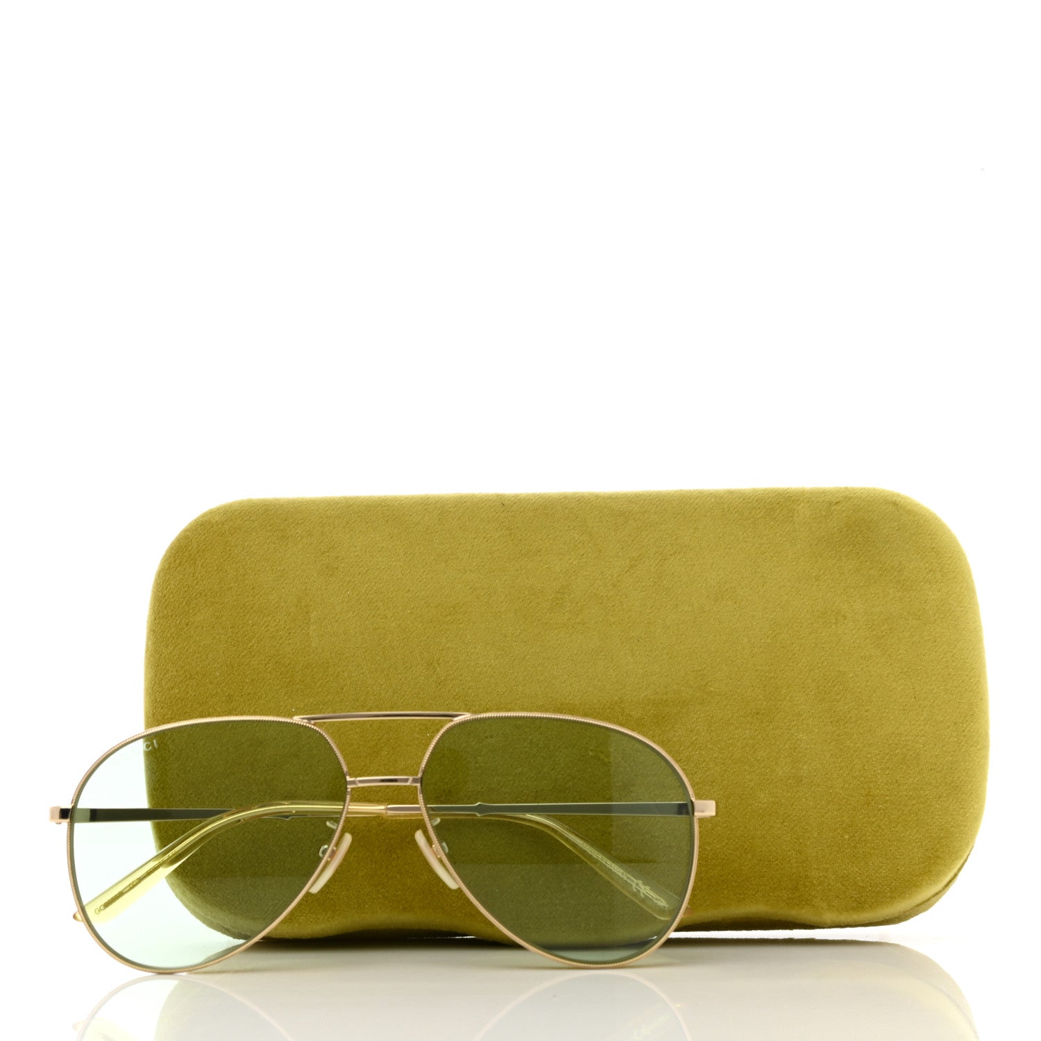 Gucci Metal Aviator Sunglasses GG0356S Gold 8 of 8