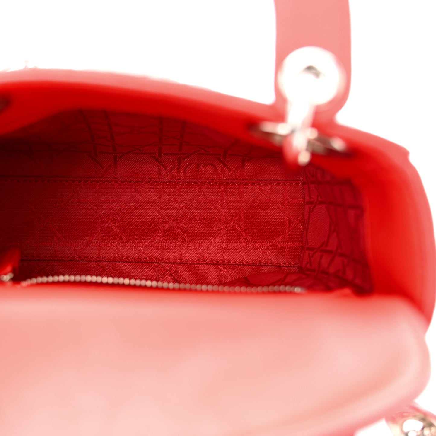 Lambskin Cannage Mini Lady Dior Red