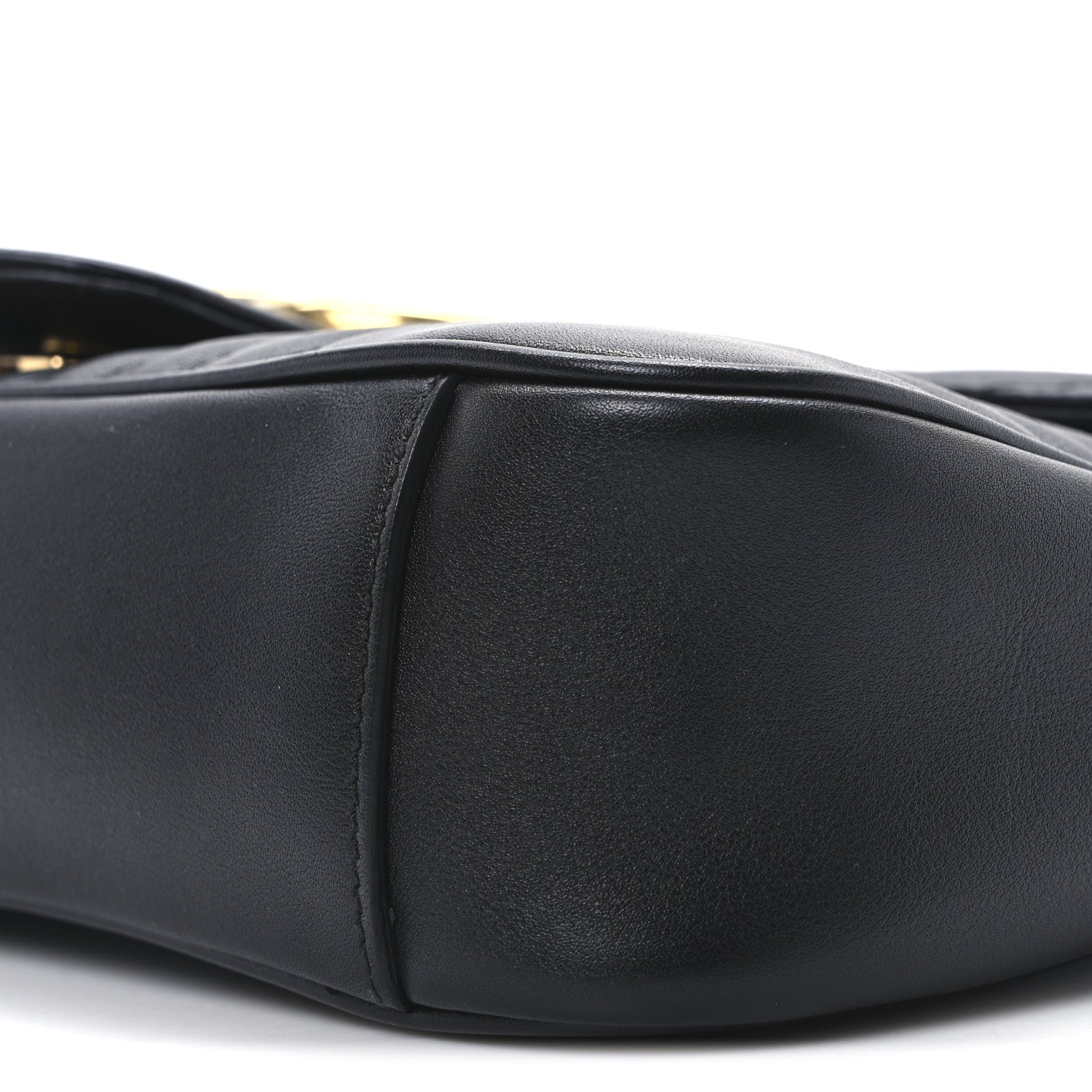 Gucci Calfskin Matelasse Medium GG Marmont Shoulder Bag Black 10 of 10