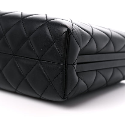 Chanel Lambskin Quilted Kisslock Minaudiere Black 9 of 10