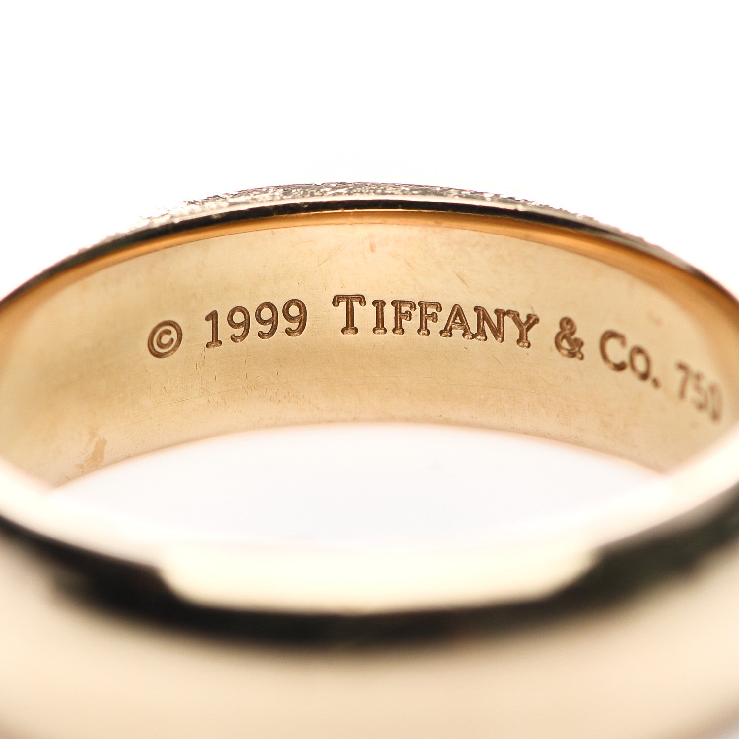 Tiffany 18K Yellow Gold 6mm Classic Wedding Band Ring 55 7.25 4 of 5