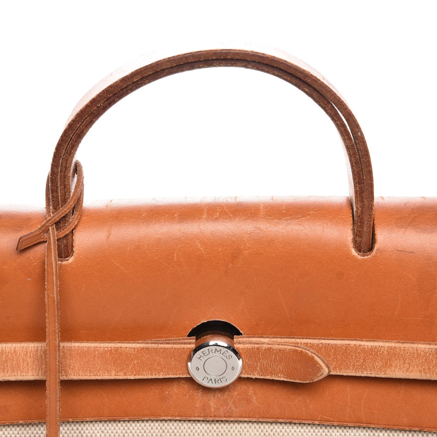 Toile Vache Calfskin Herbag 30 PM Backpack Natural