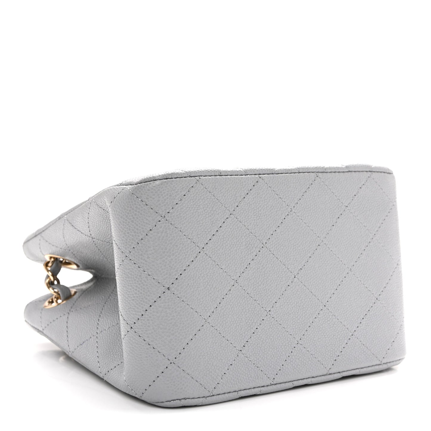 Caviar Quilted Mini Bucket Bag Blue