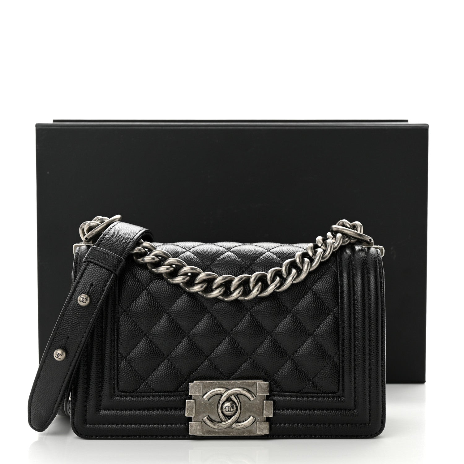 Chanel Caviar Quilted Small Boy Flap Black 9 of 9
