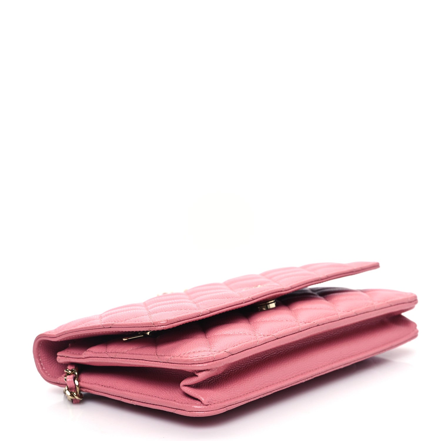 Chanel Caviar Quilted Wallet On Chain WOC Dark Pink 4 of 12