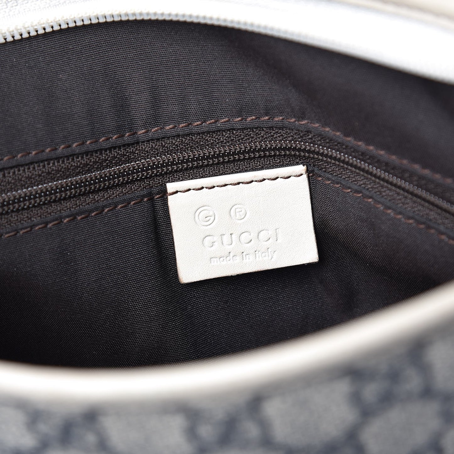 GG Plus Monogram Flat Messenger Bag Beige Off White