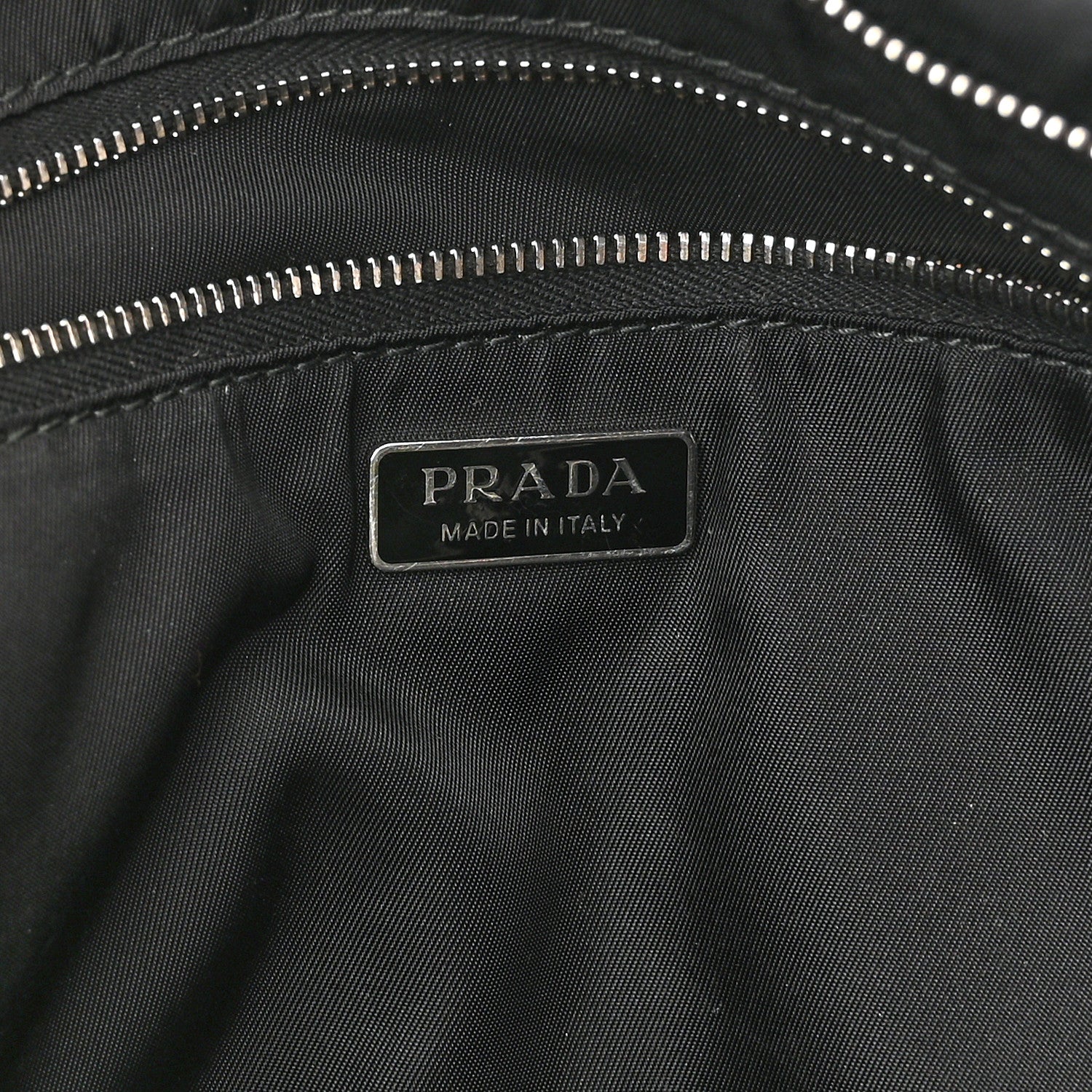 Prada Tessuto Nylon Soft Padded Medium Chain Clutch Bag Black 6 of 10