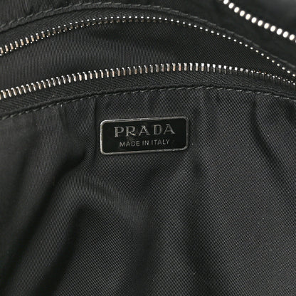 Prada Tessuto Nylon Soft Padded Medium Chain Clutch Bag Black 6 of 10