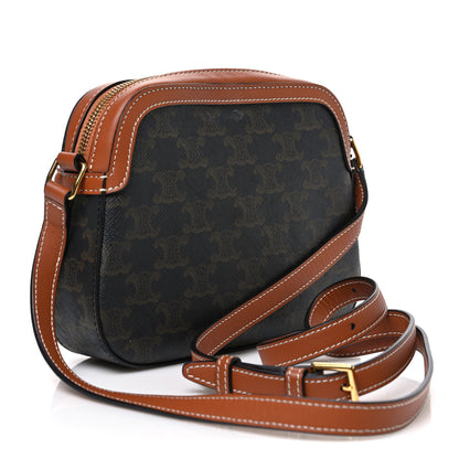 Celine Triomphe Canvas Small Camera Bag Tan 3 of 11