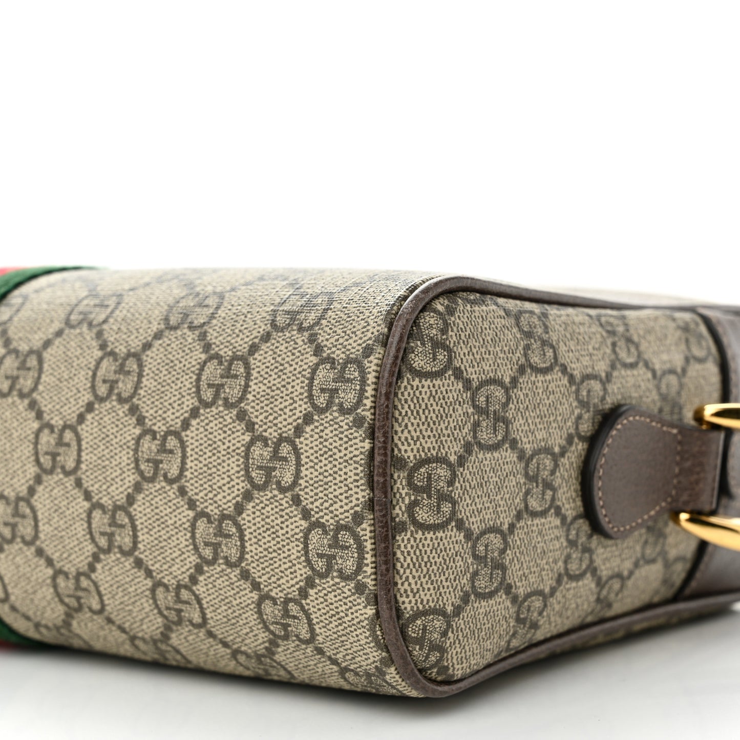 GG Supreme Monogram Web Small Ophidia Shoulder Bag Brown