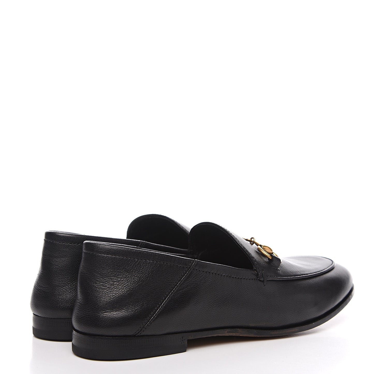 Lambskin Womens Brixton Horsebit Loafers 35 Black
