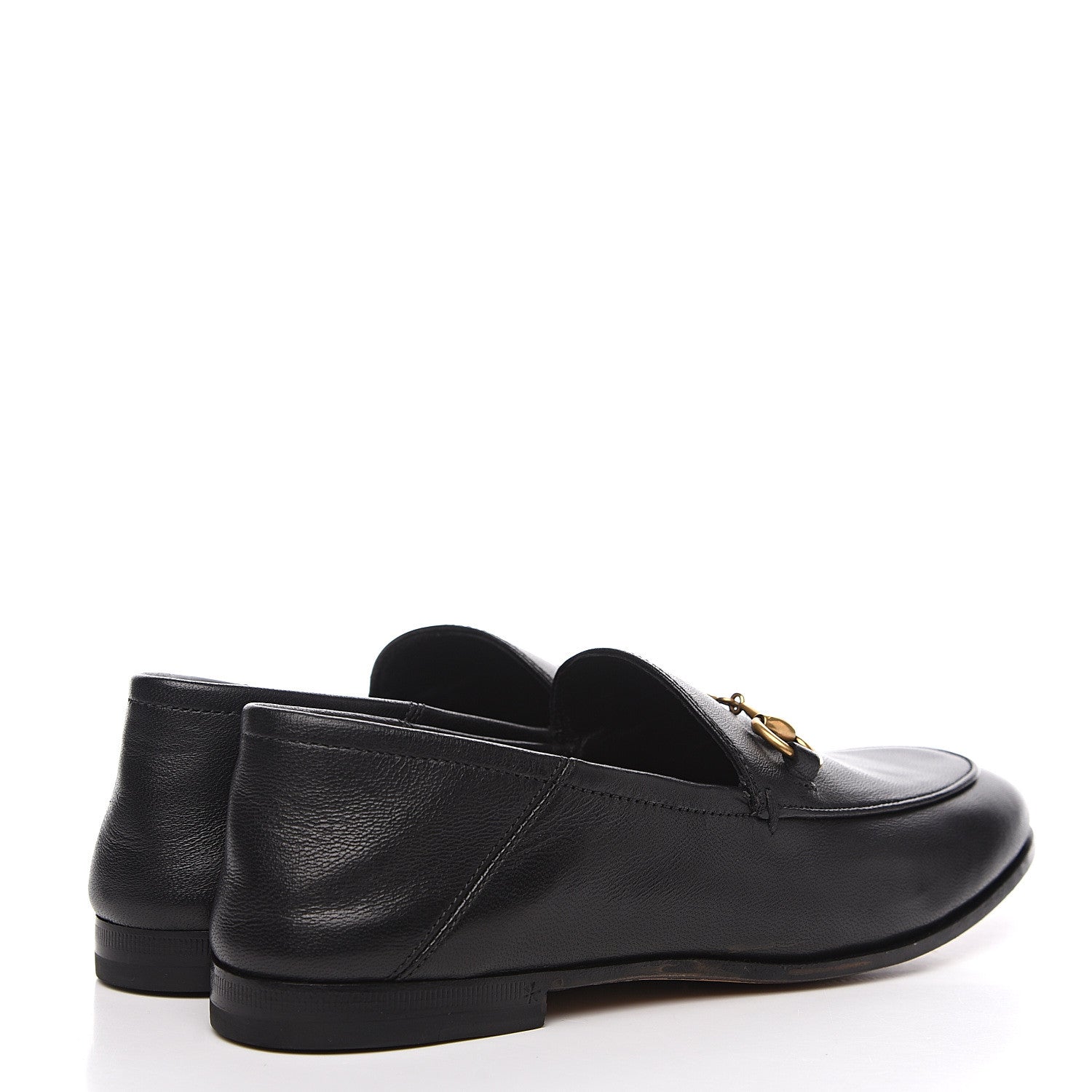 Gucci Lambskin Womens Brixton Horsebit Loafers 35 Black 4 of 11