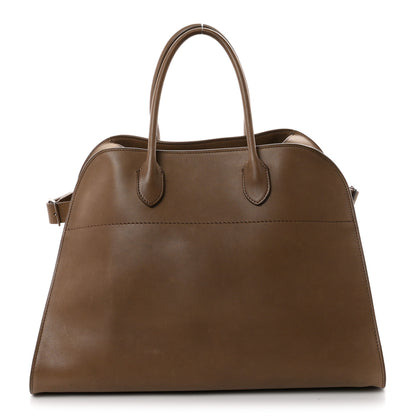 The Row Polished Saddle Calfskin Soft Margaux 15 Mouse Grey 1 of 9