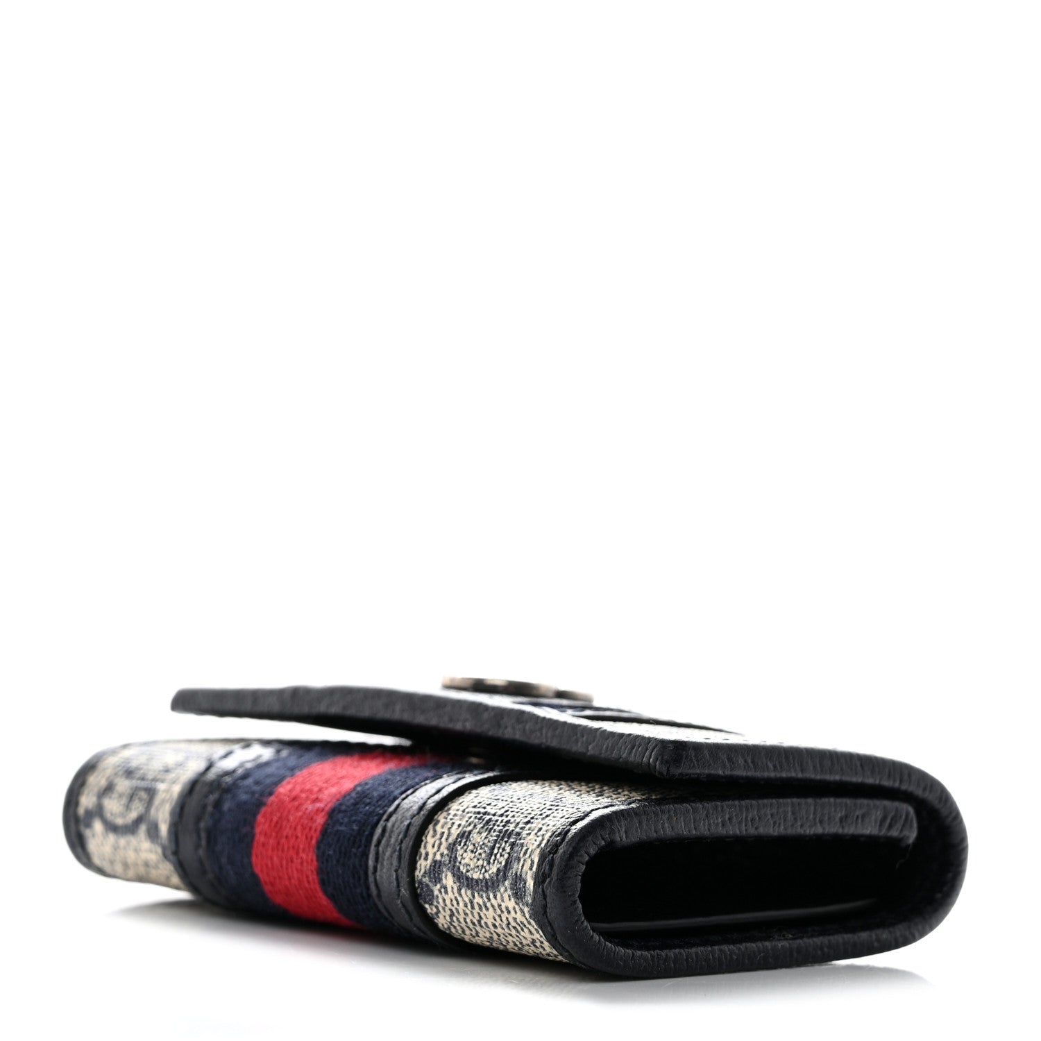 Gucci GG Supreme Monogram Web Ophidia 6 Key Holder Case Beige Blue 4 of 7