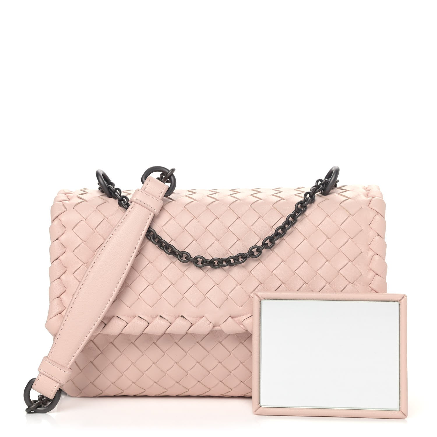 Bottega Veneta Nappa Intrecciato Baby Olimpia Shoulder Bag Petale 1 of 9