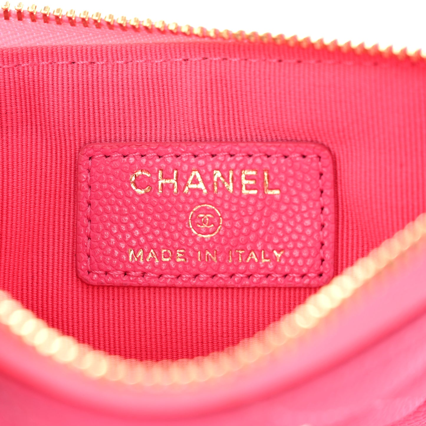 Caviar Quilted Small Cosmetic Case Pink