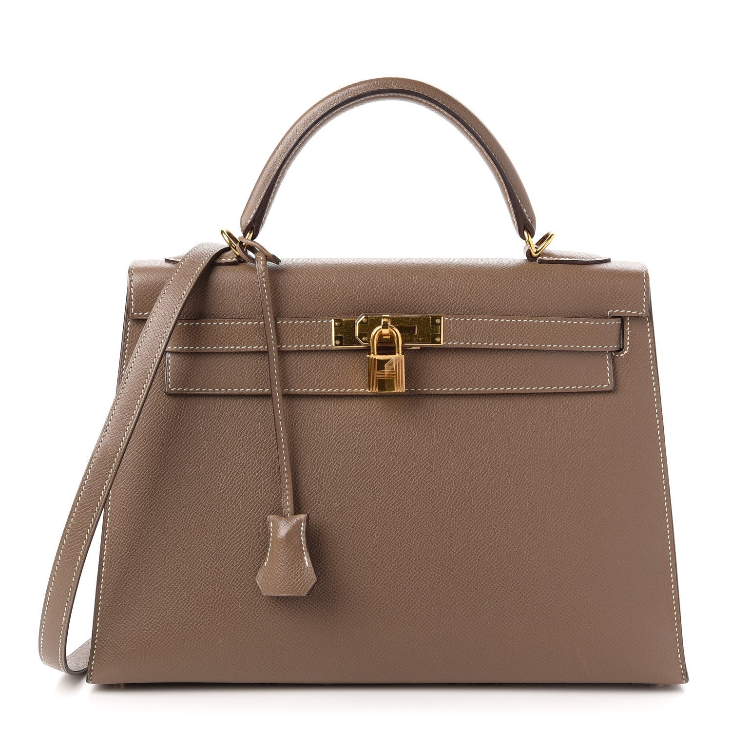 Hermes Epsom Kelly Sellier 32 Etoupe 1 of 10