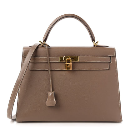 Hermes Epsom Kelly Sellier 32 Etoupe 1 of 10