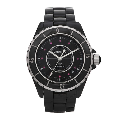 Chanel Stainless Steel Ceramic Ruby 38mm J12 Automatic Watch Black 1 of 4