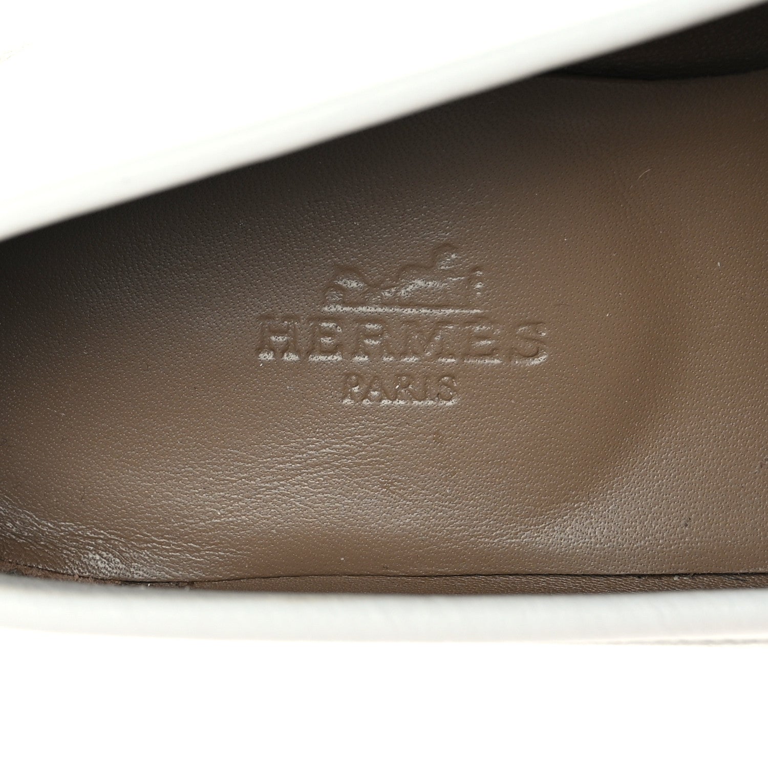 Hermes Calfskin Womens Royal Loafer 36 White 7 of 9