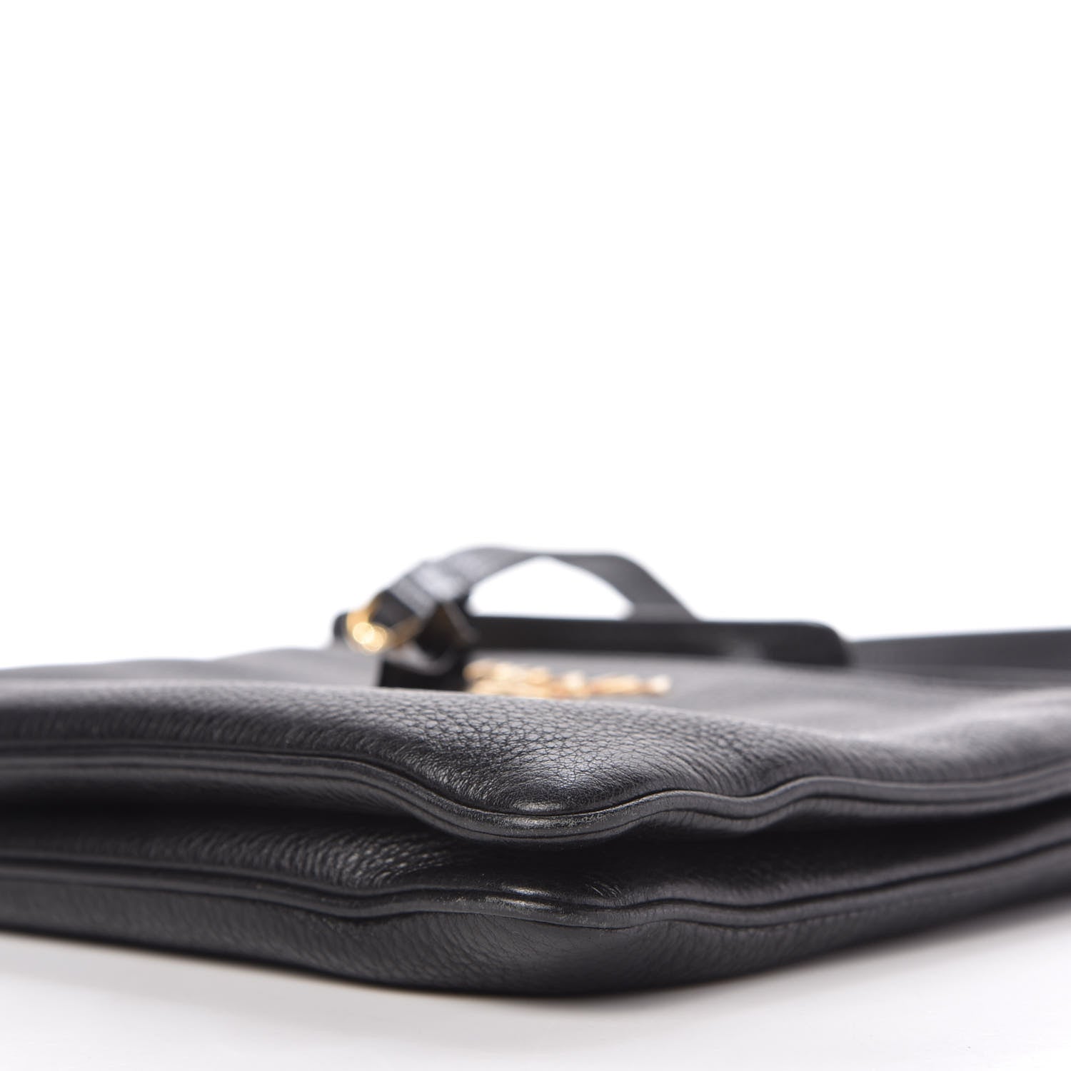 Prada Vitello Daino Double Zip Crossbody Bag Black 8 of 10