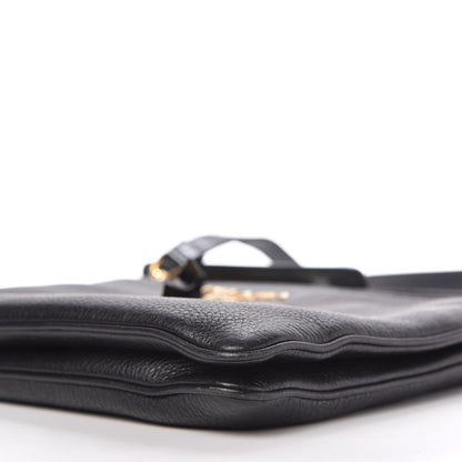 Prada Vitello Daino Double Zip Crossbody Bag Black 8 of 10