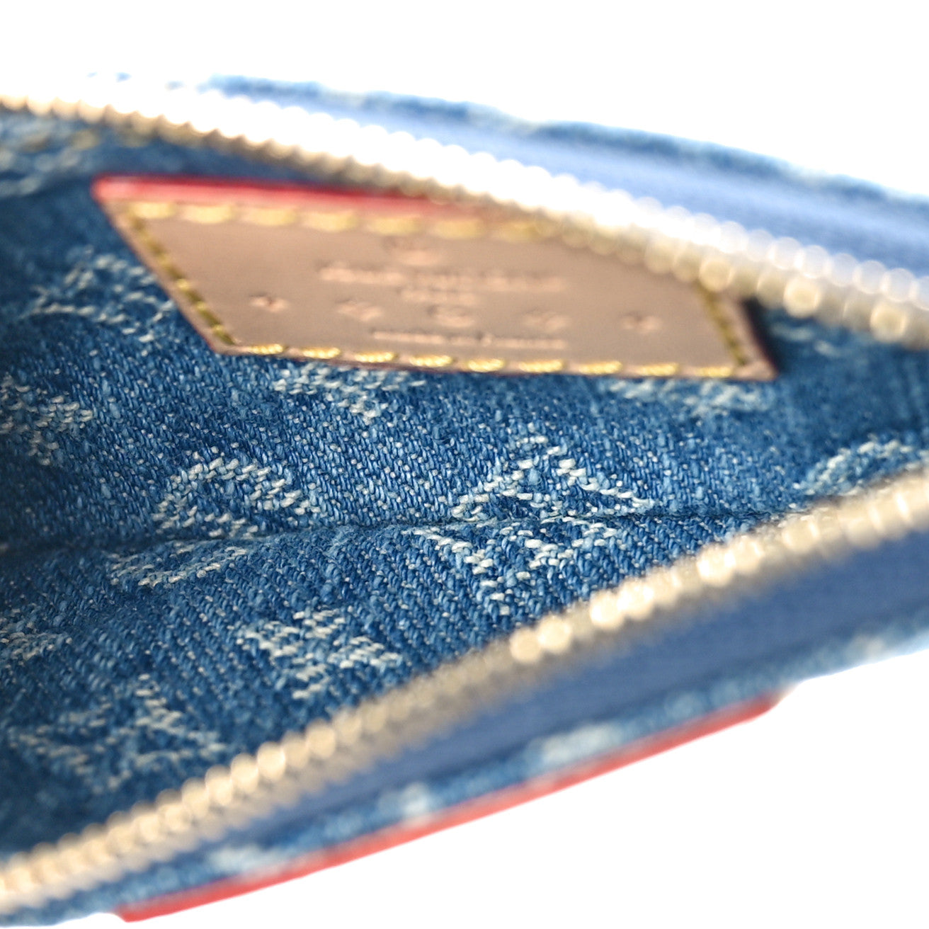 Louis Vuitton Monogram Denim Key Pouch Denim Blue 5 of 9
