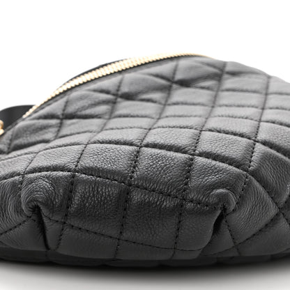 Chanel Calfskin Quilted Banane Waist Bag Fanny Pack Black 9 of 10