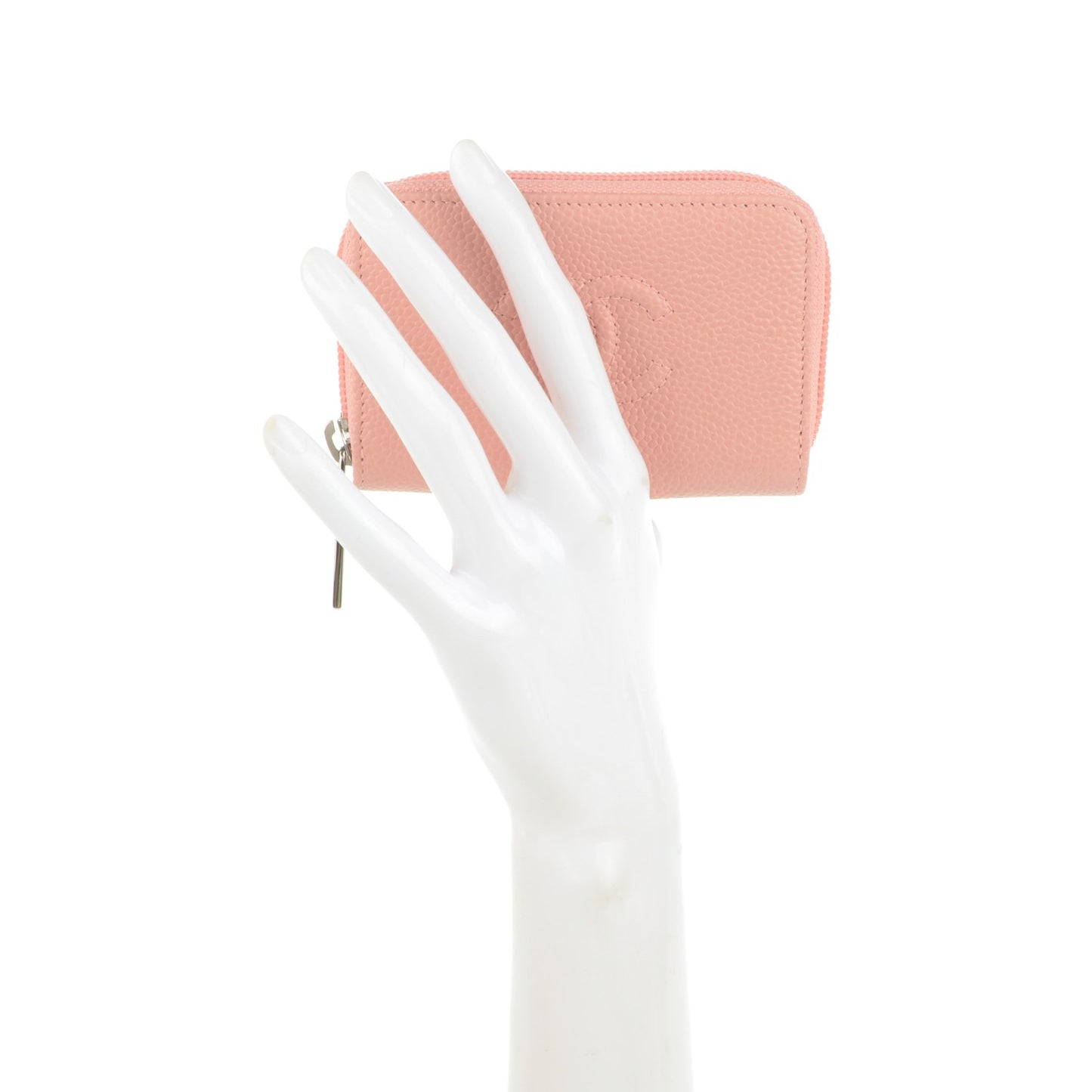 Caviar Timeless CC Zip Around Coin Purse Pink