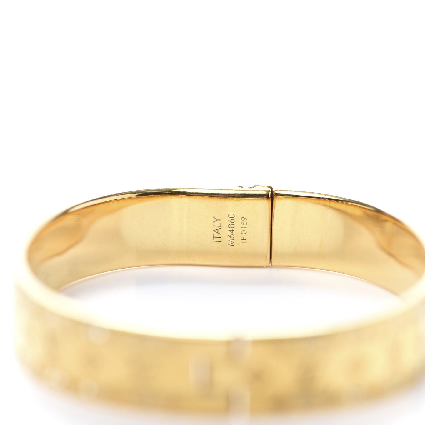 Brass Crystal Monogram Nanogram Strass Cuff S Gold