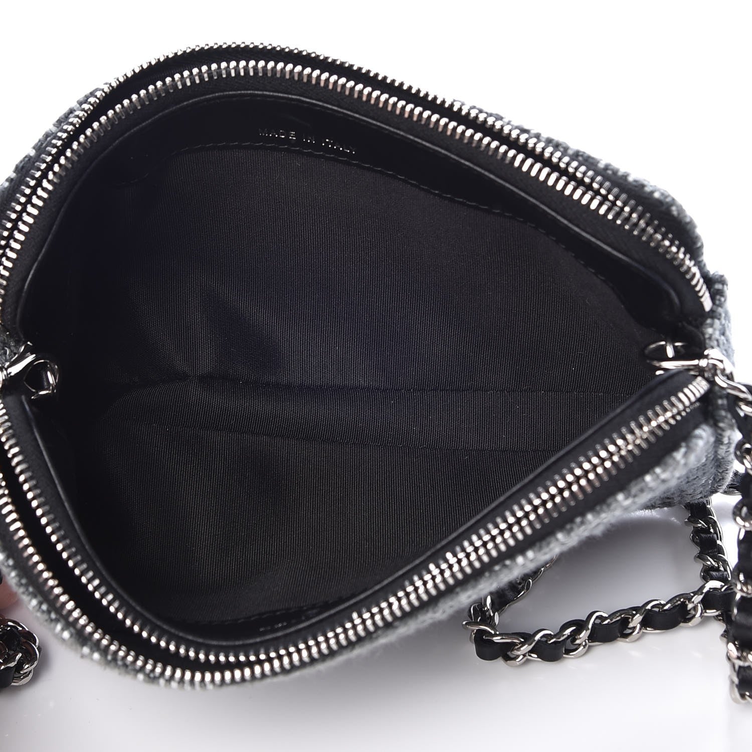 Chanel Canvas Small Deauville Clutch With Chain Charcoal 5 of 8