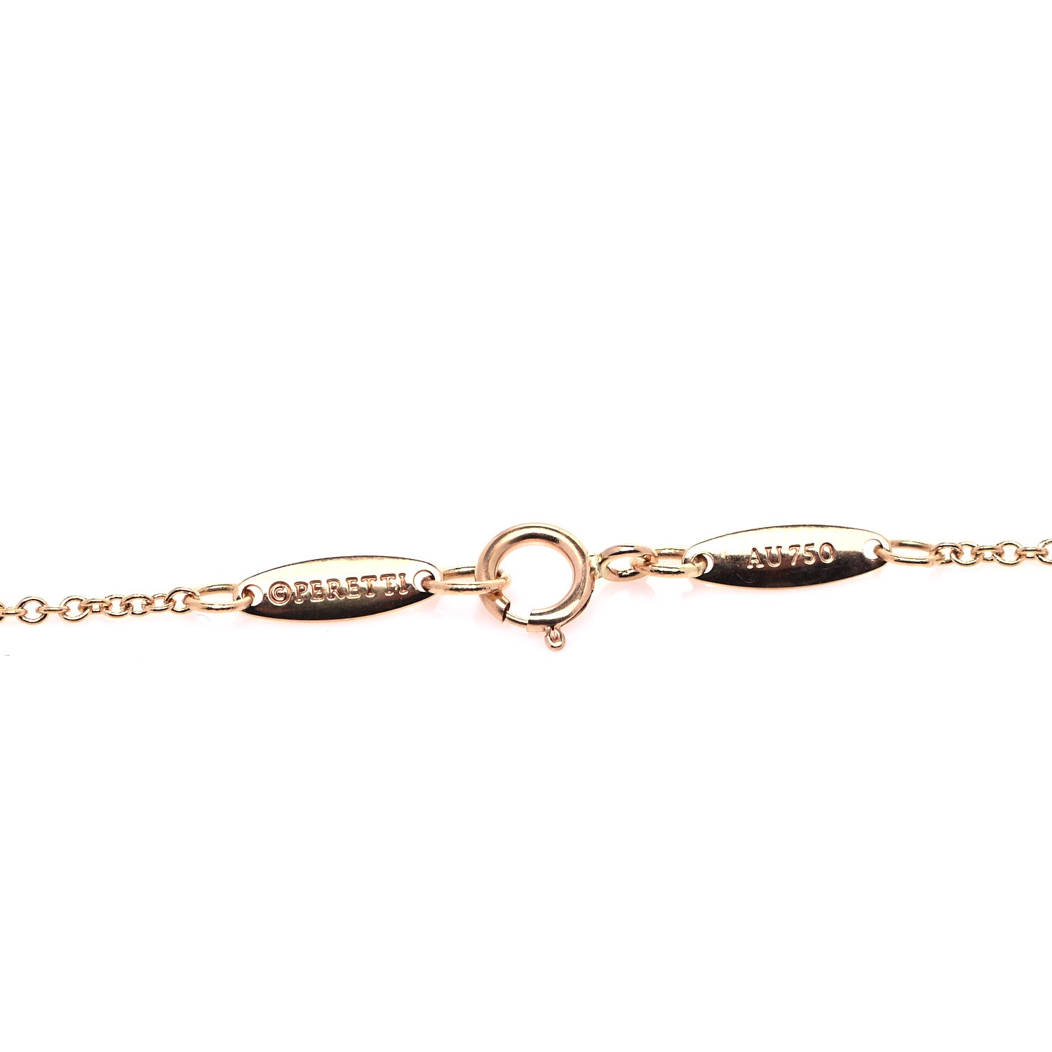 Tiffany 18K Rose Gold 9mm Elsa Peretti Bean Pendant Necklace 5 of 6