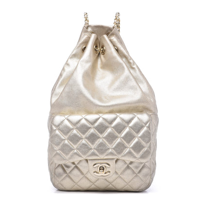 Chanel Metallic Lambskin Quilted Small In Seoul Backpack Light Gold 1 of 12