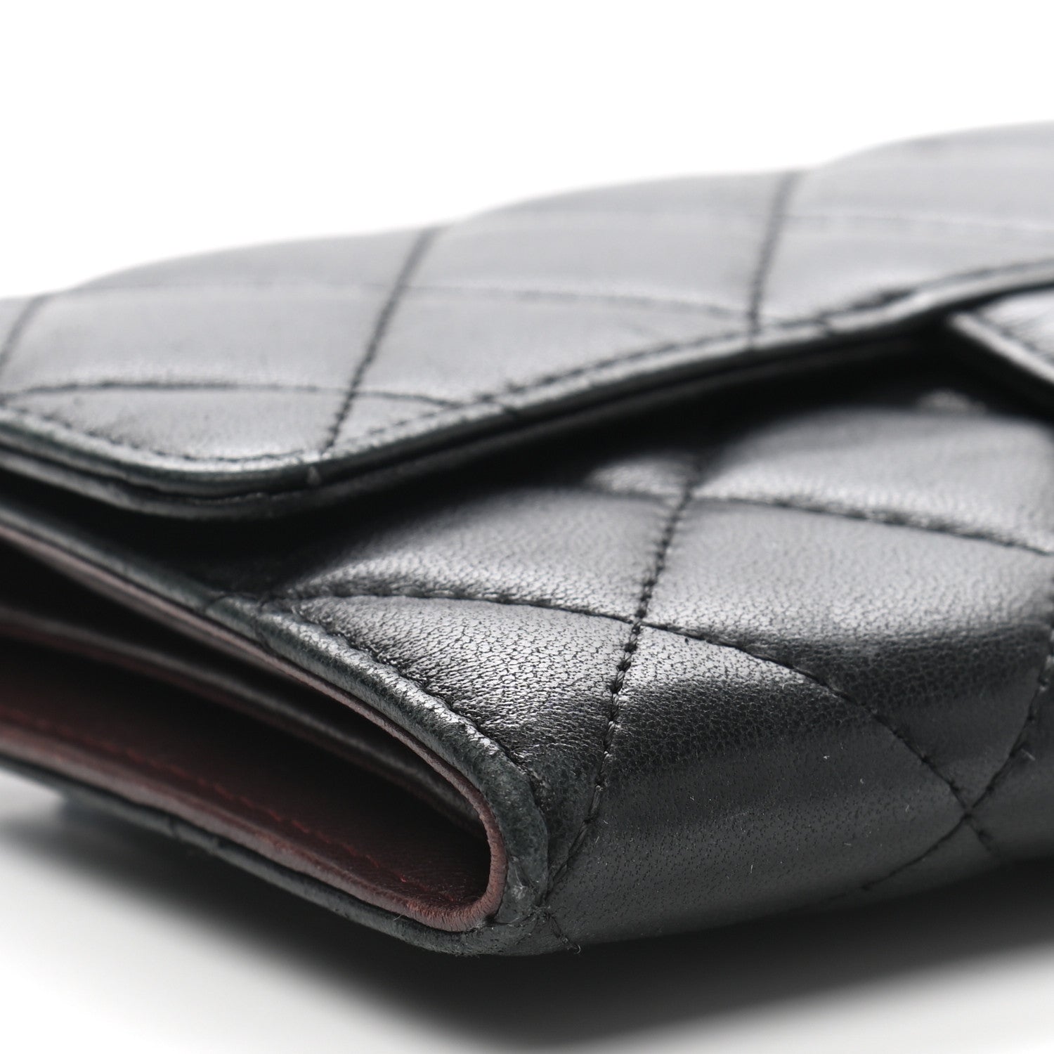 Chanel Lambskin Quilted Large Flap Wallet Black 9 of 20