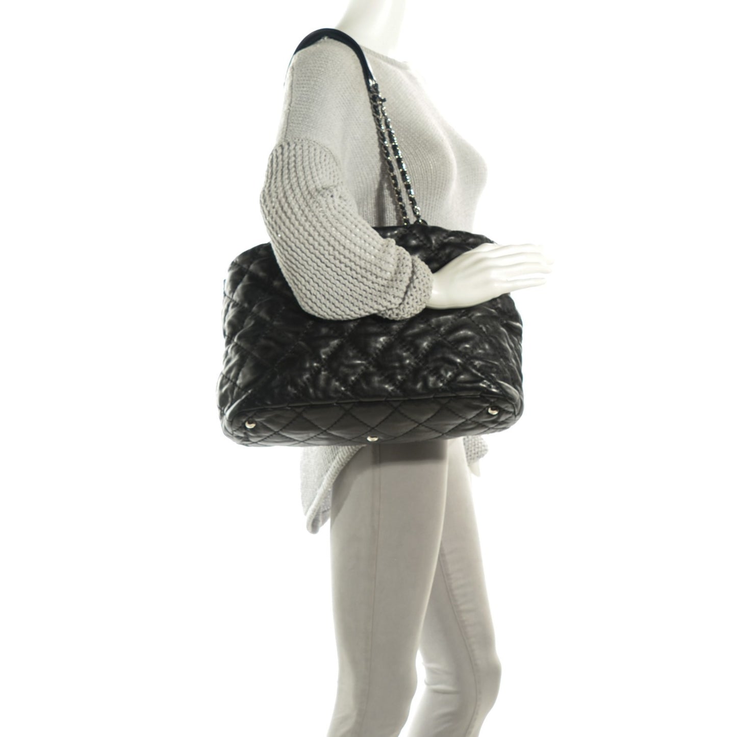 Calfskin Love Me Tender Large Tote Black