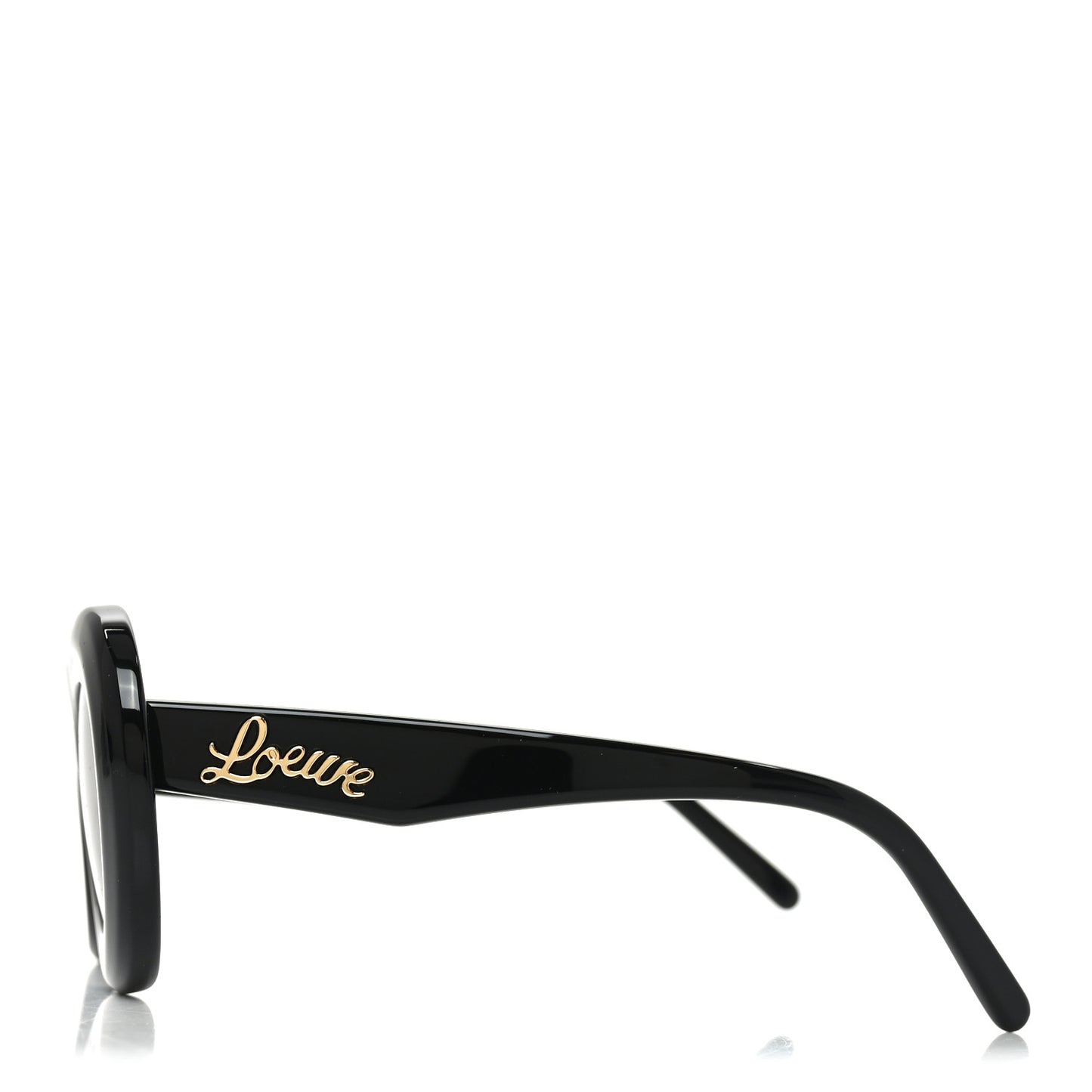 Acetate Curvy Round Sunglasses LW40112I Black