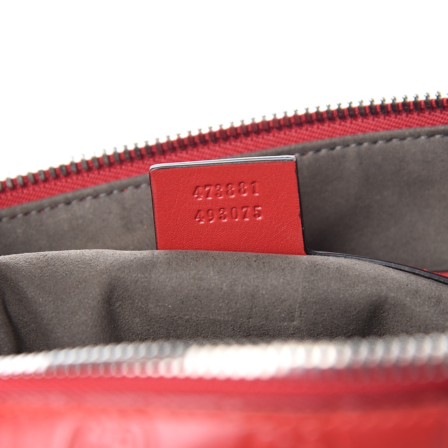 Guccissima Small Zip Wristlet Pouch Red