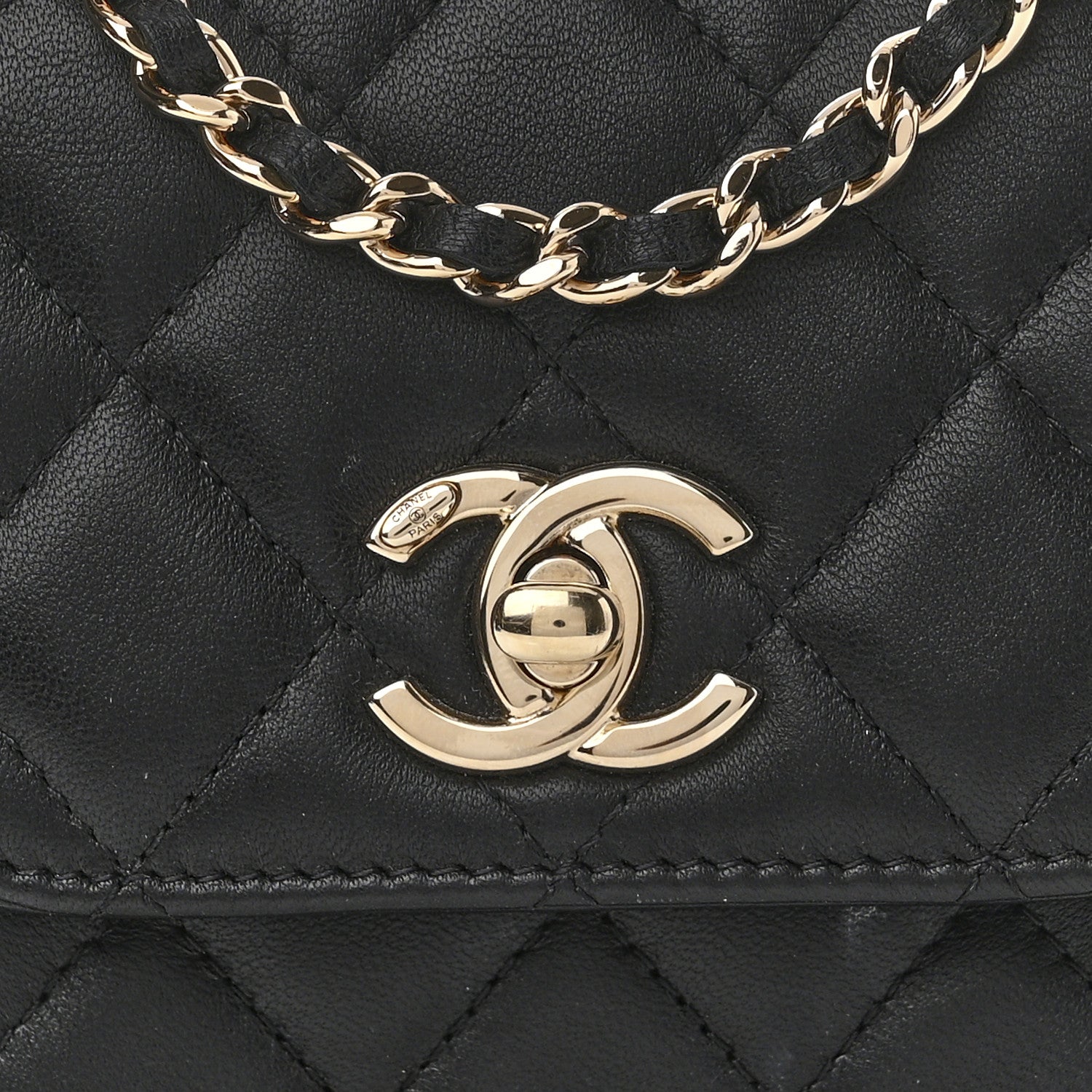 Chanel Lambskin Quilted Mini Trendy CC Chain Wallet Black 8 of 12