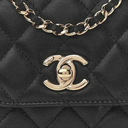Chanel Lambskin Quilted Mini Trendy CC Chain Wallet Black 8 of 12