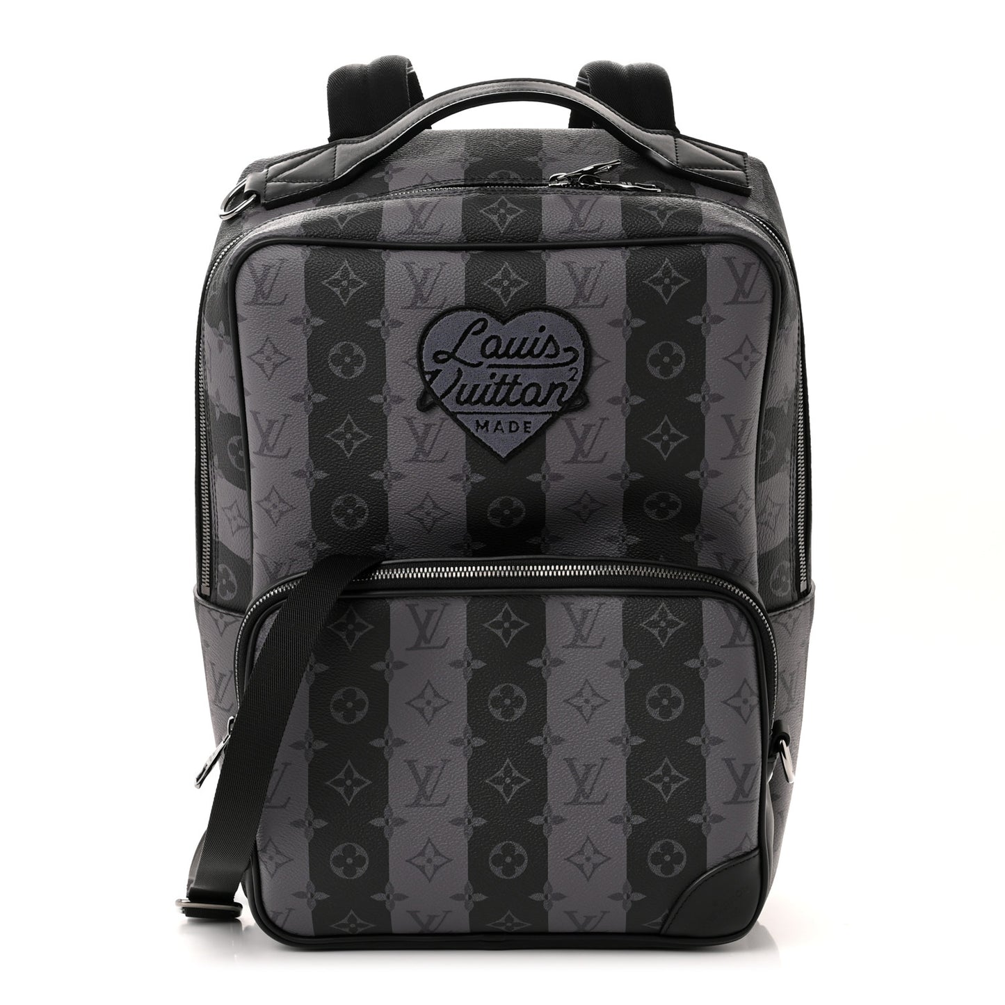 X NIGO Monogram Eclipse Stripes LV Heart Modular Utilitary Backpack