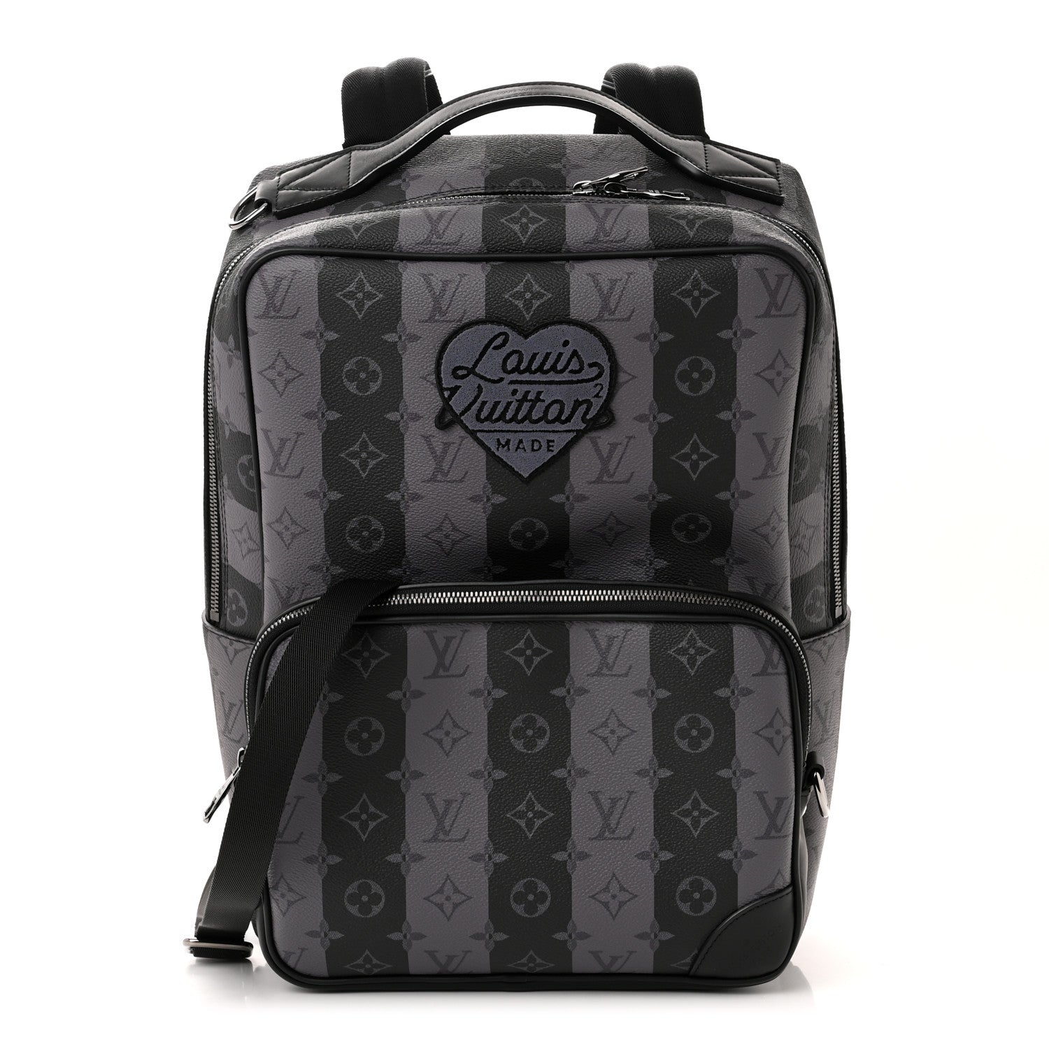 Louis Vuitton X NIGO Monogram Eclipse Stripes LV Heart Modular Utilitary Backpack 1 of 11