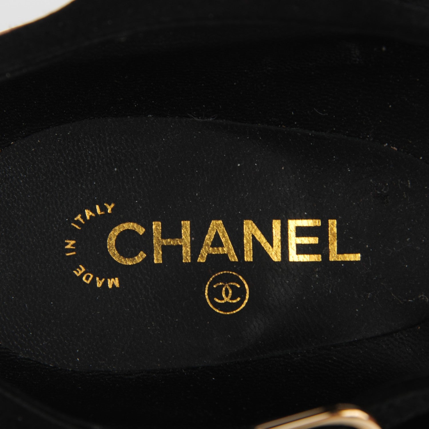 Chanel Satin Lambskin Chain Flat Sandals 39 Black 8 of 8