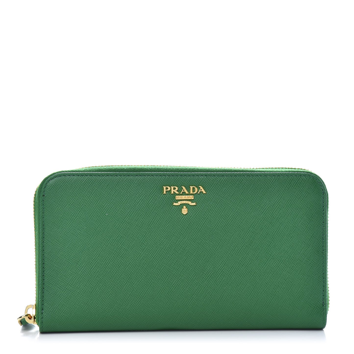 Saffiano Multicolor Zip Around Wallet Verde Cobalt