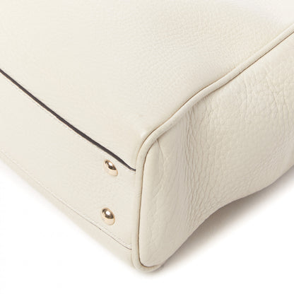 Gucci Calfskin Mini Bamboo Shopper Tote Off White 4 of 8