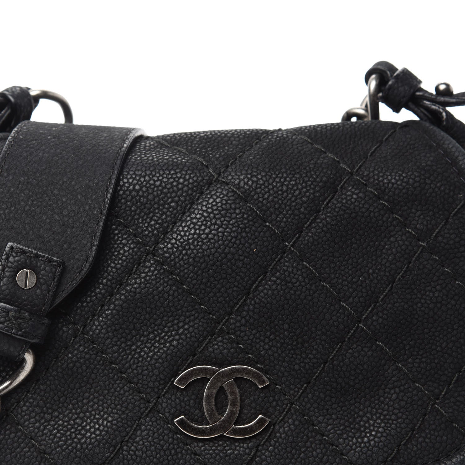 Chanel Bullskin Suede Small Highlander Messenger Flap Black 11 of 11