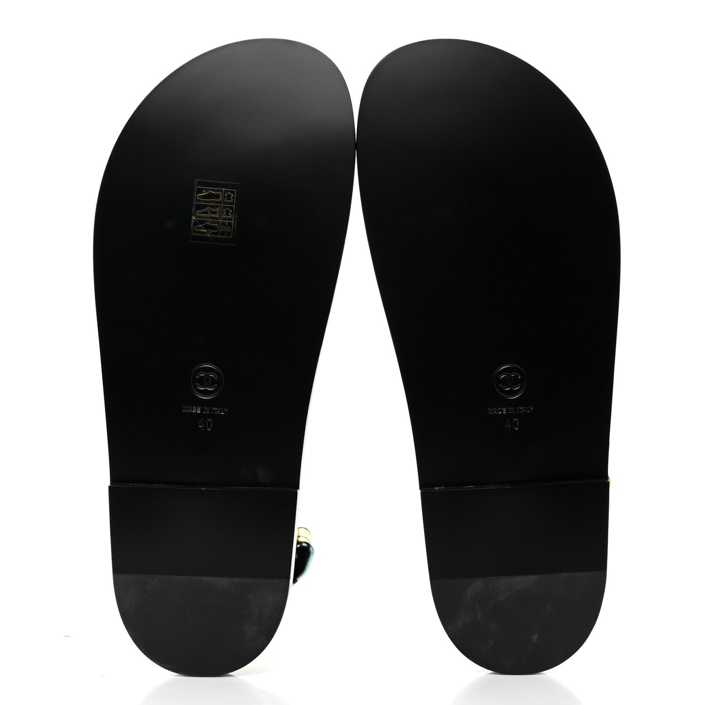 Laminated Lambskin Printed CC Dad Sandals 40 Multicolor