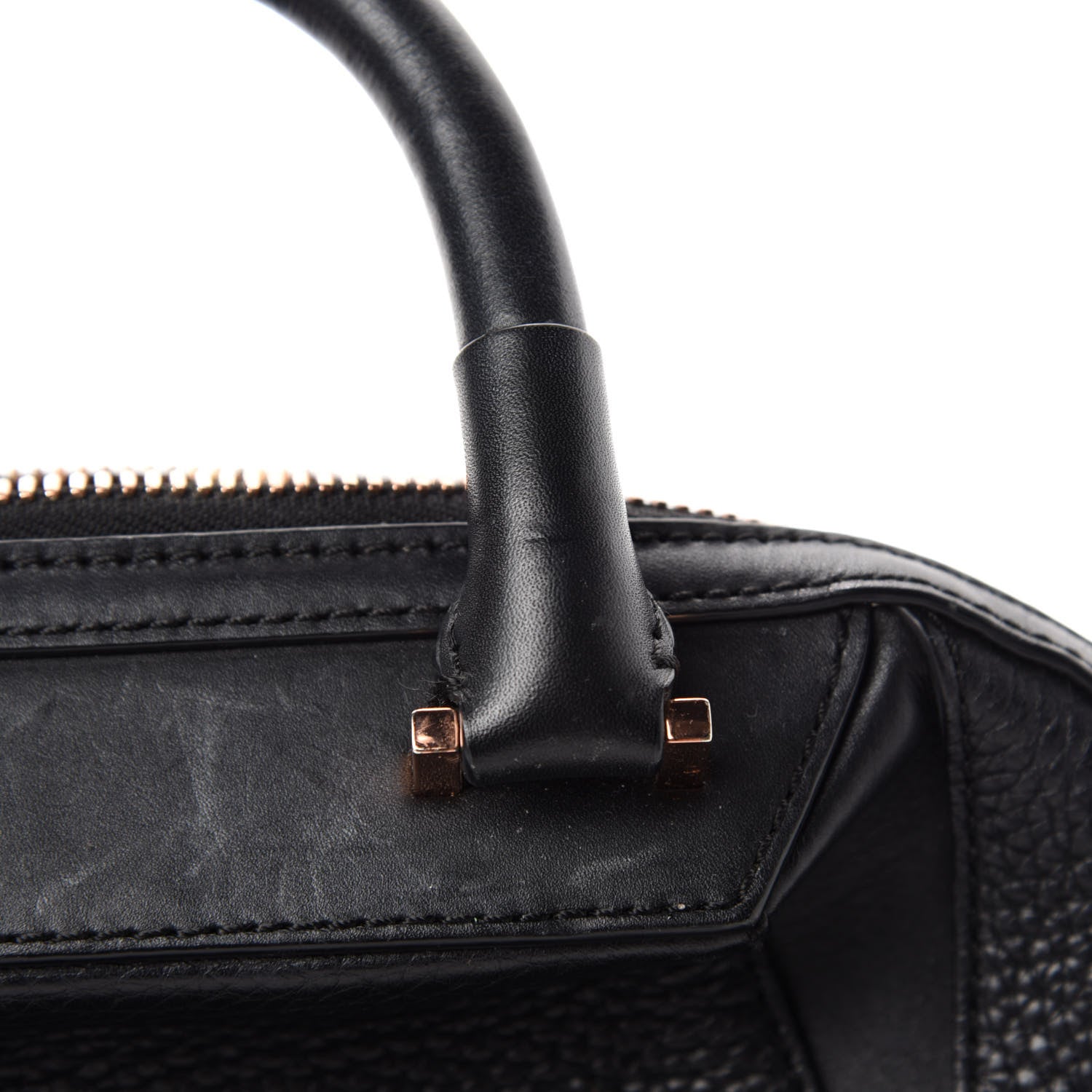 Alexander Wang Pebbled Calfskin Mini Emile Black Rose Gold Hardware 8 of 16