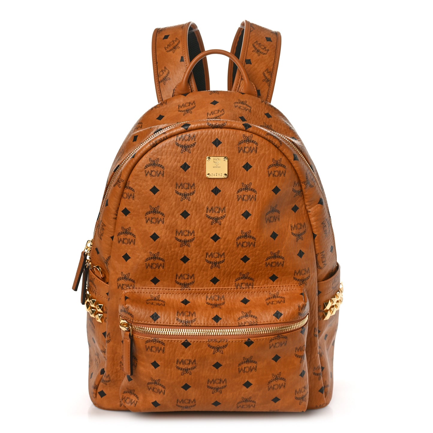 Visetos Medium Side Studs Stark Backpack Cognac