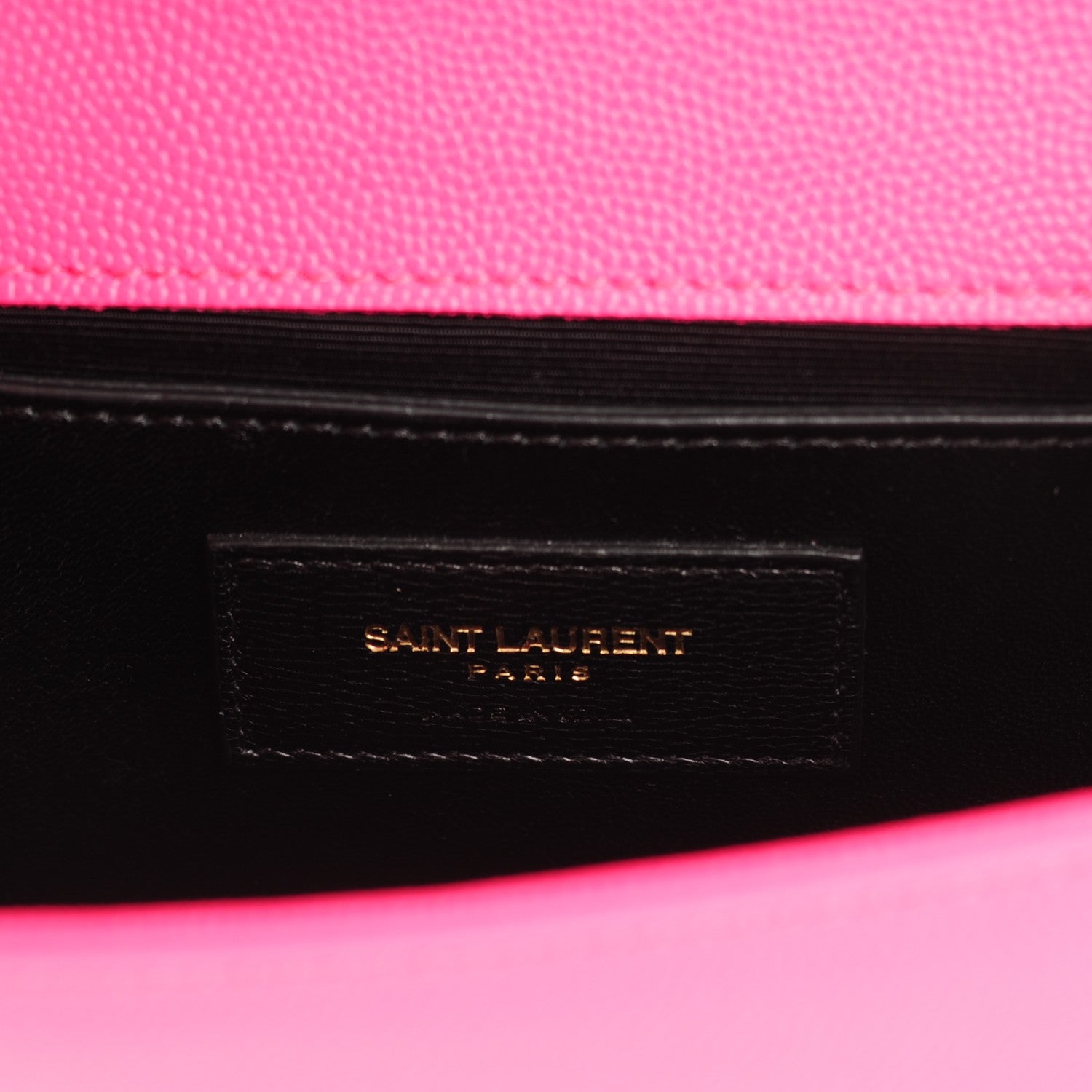 Saint Laurent Grain De Poudre Small Classic Monogram Satchel Fuchsia 6 of 7