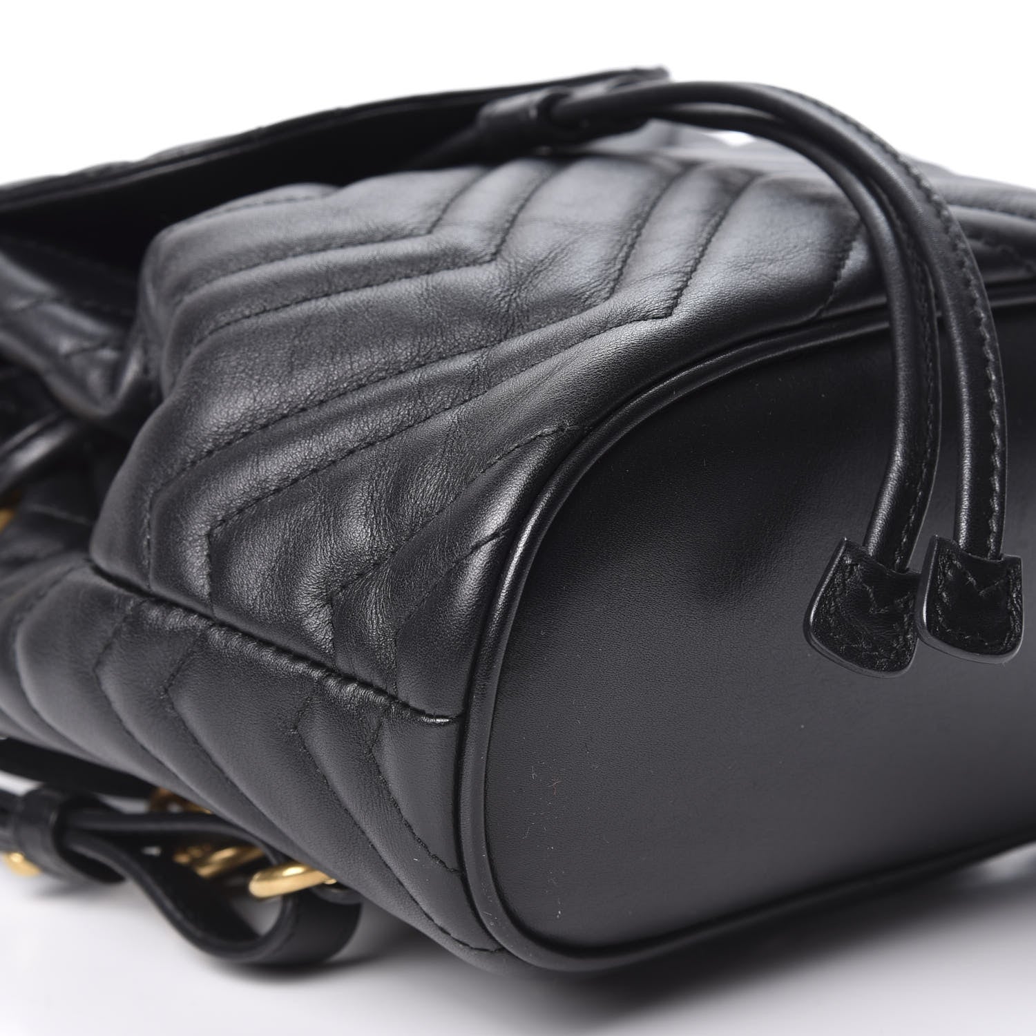 Gucci Calfskin Matelasse GG Marmont Flap Backpack Black 5 of 11